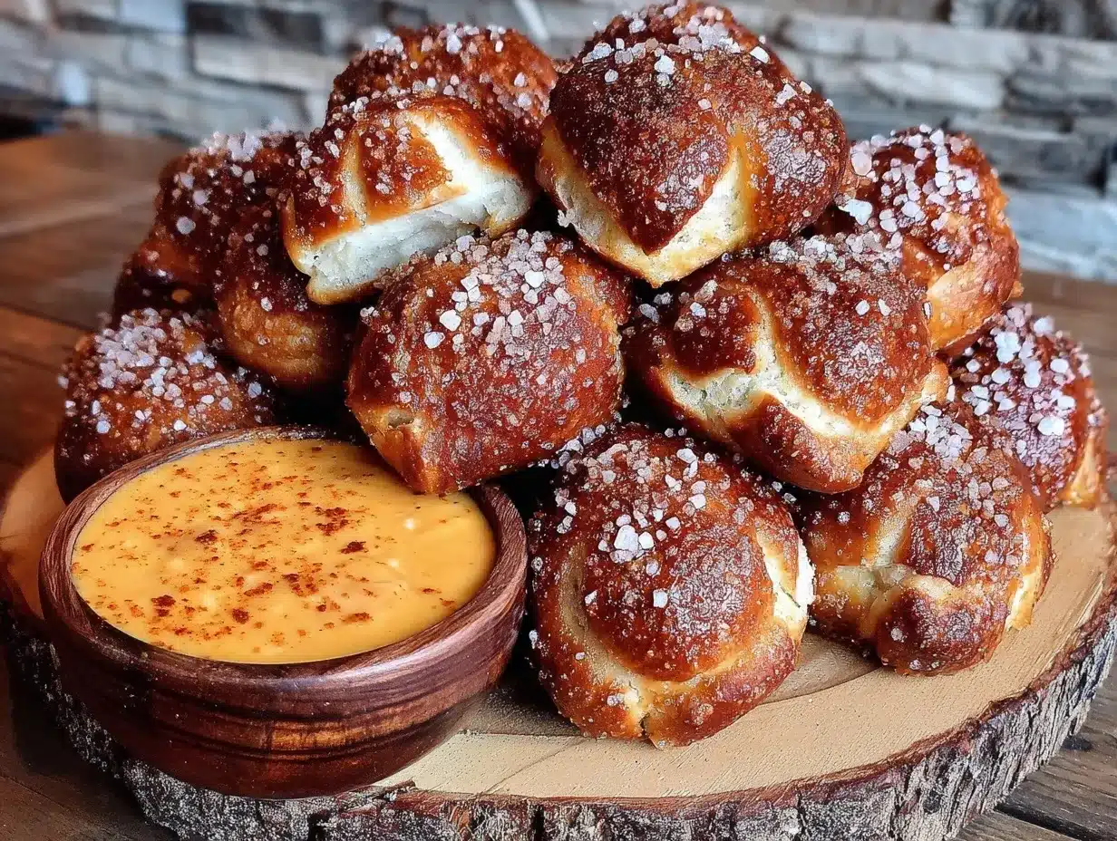 Smoked Beer Cheese Pretzel Bites: 5pm Dinner 4 smoked beer cheese pretzel bites preparation steps