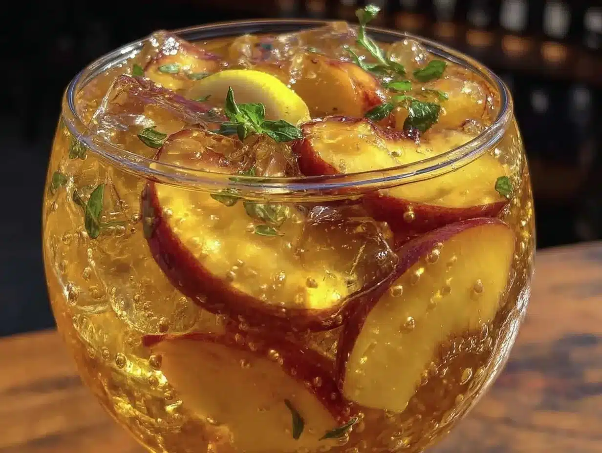Labor Day Spiked Peach Bourbon Lemonade: Easy Summer Party Drink 4 spiked peach bourbon lemonade preparation steps