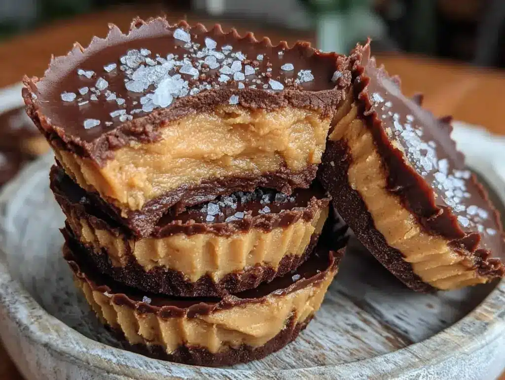 sugar-free dark chocolate peanut butter cups - featured image