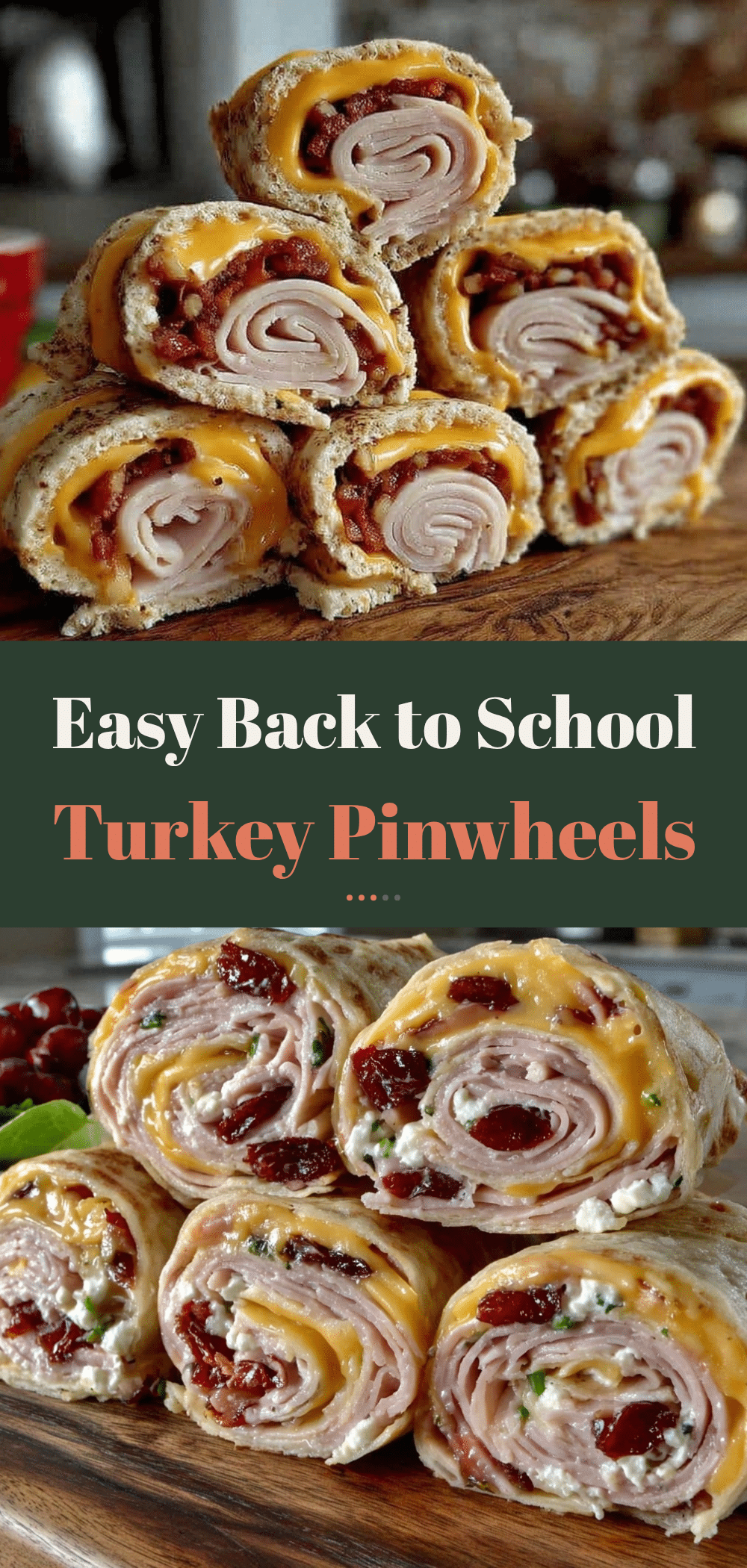 Turkey and Cheese Pinwheels: 5pm Lunch Win 5 turkey and cheese pinwheels recipe