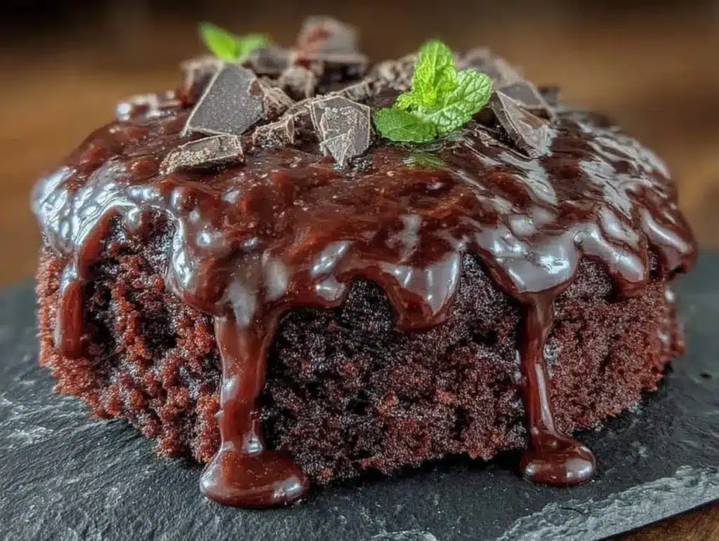 ultra-moist double chocolate cake - featured image