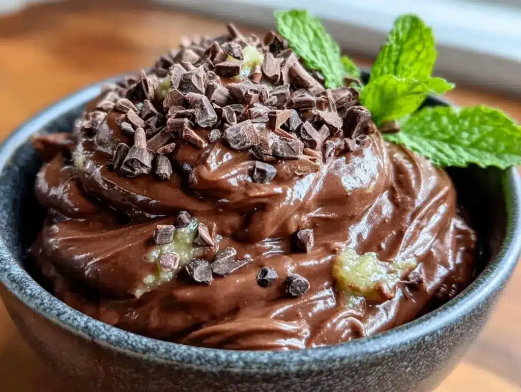 vegan chocolate avocado mousse - featured image