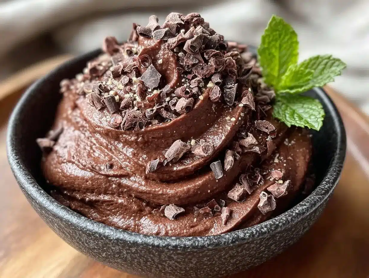 Vegan Chocolate Avocado Mousse: 5-Ingredient 5pm Dinner 4 vegan chocolate avocado mousse preparation steps